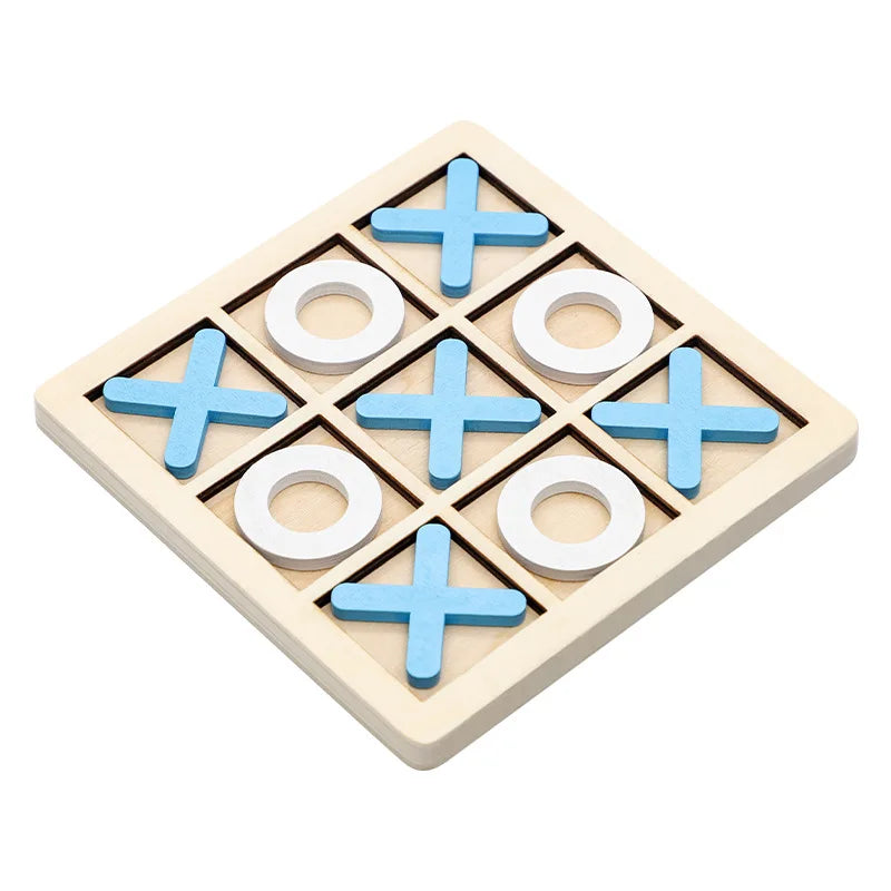 BABYS Toys ,Solid Wooden Tic Tac Toe Board Game - Perfect for Family Fun and Backyard Entertainment!