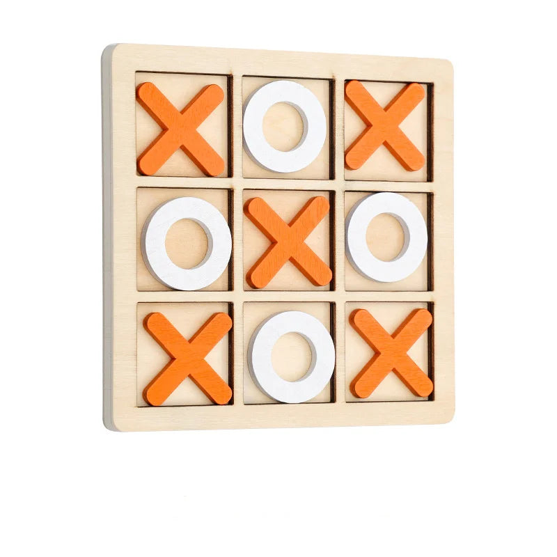 BABYS Toys ,Solid Wooden Tic Tac Toe Board Game - Perfect for Family Fun and Backyard Entertainment!