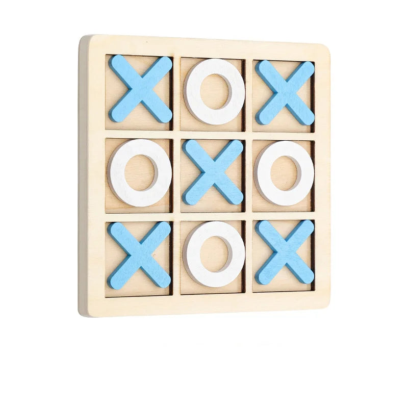 BABYS Toys ,Solid Wooden Tic Tac Toe Board Game - Perfect for Family Fun and Backyard Entertainment!