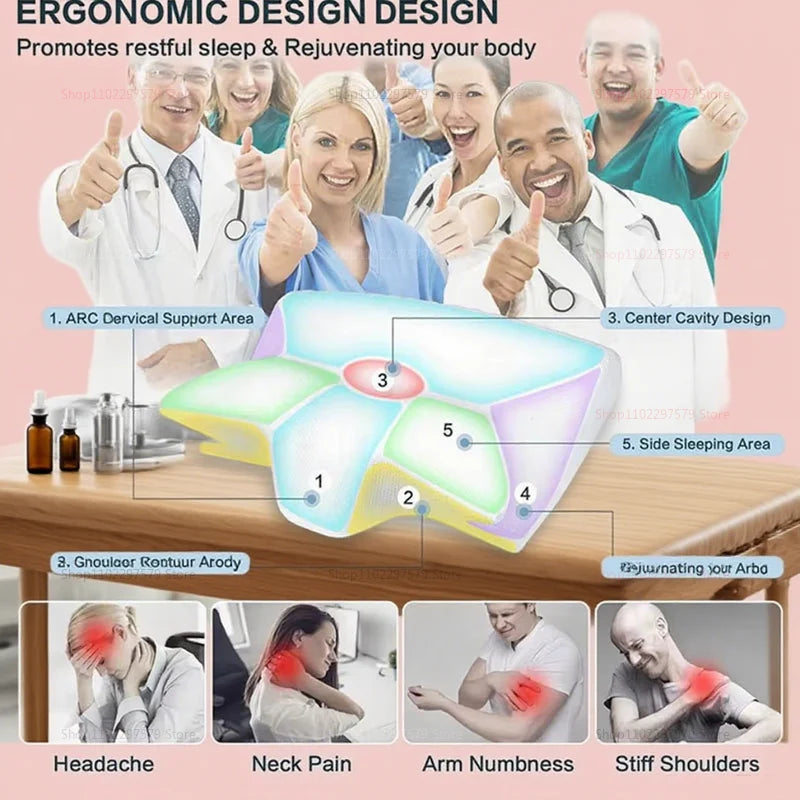 Neck and Shoulder CNeckomfort Ergonomic Cervical Cushion for Sleep