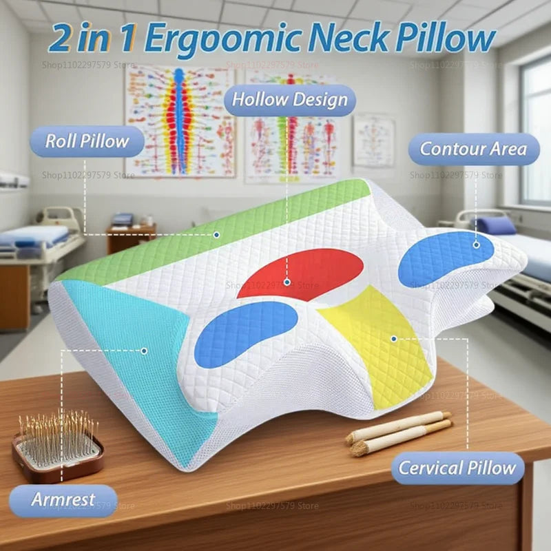 Neck and Shoulder CNeckomfort Ergonomic Cervical Cushion for Sleep